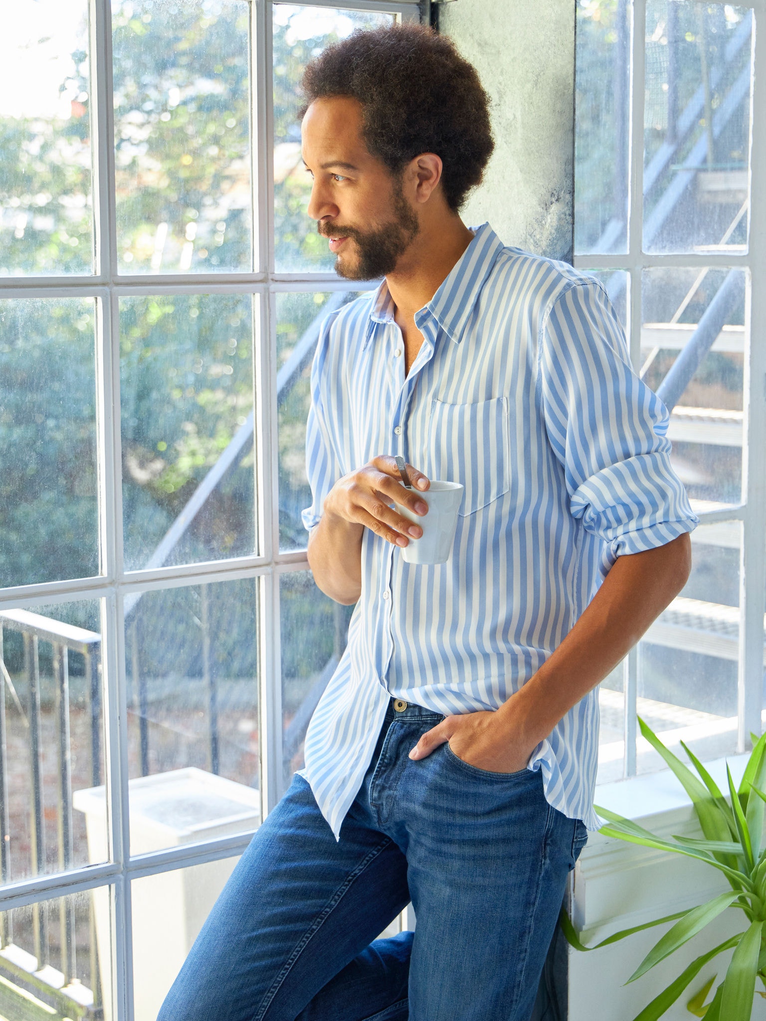 Man having peace of mind thanks to the services of Daikin