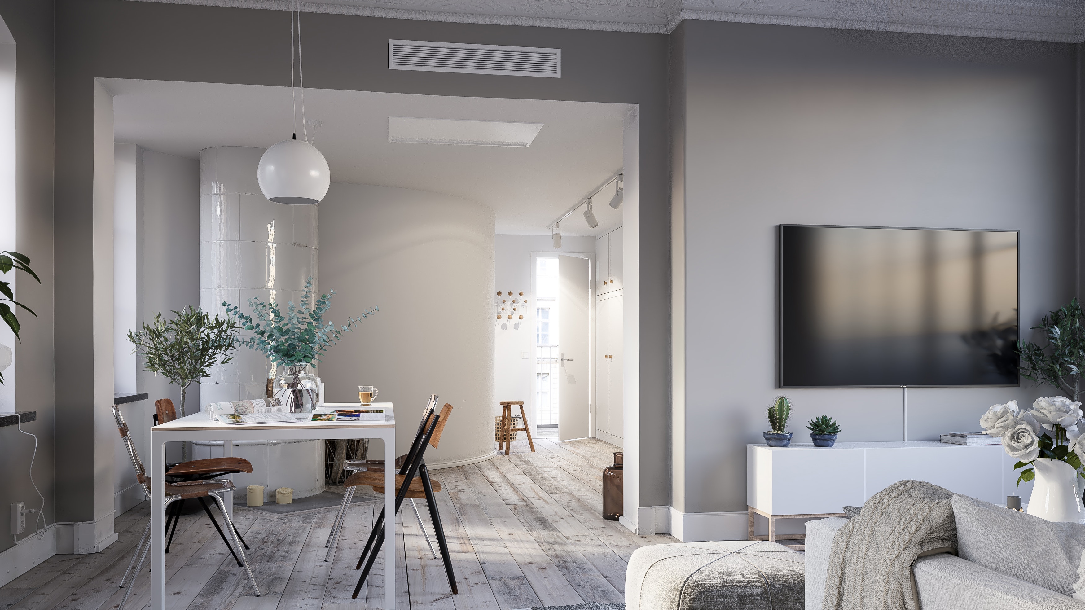 Daikin emitter installed in a home to achieve a comfortable home environment