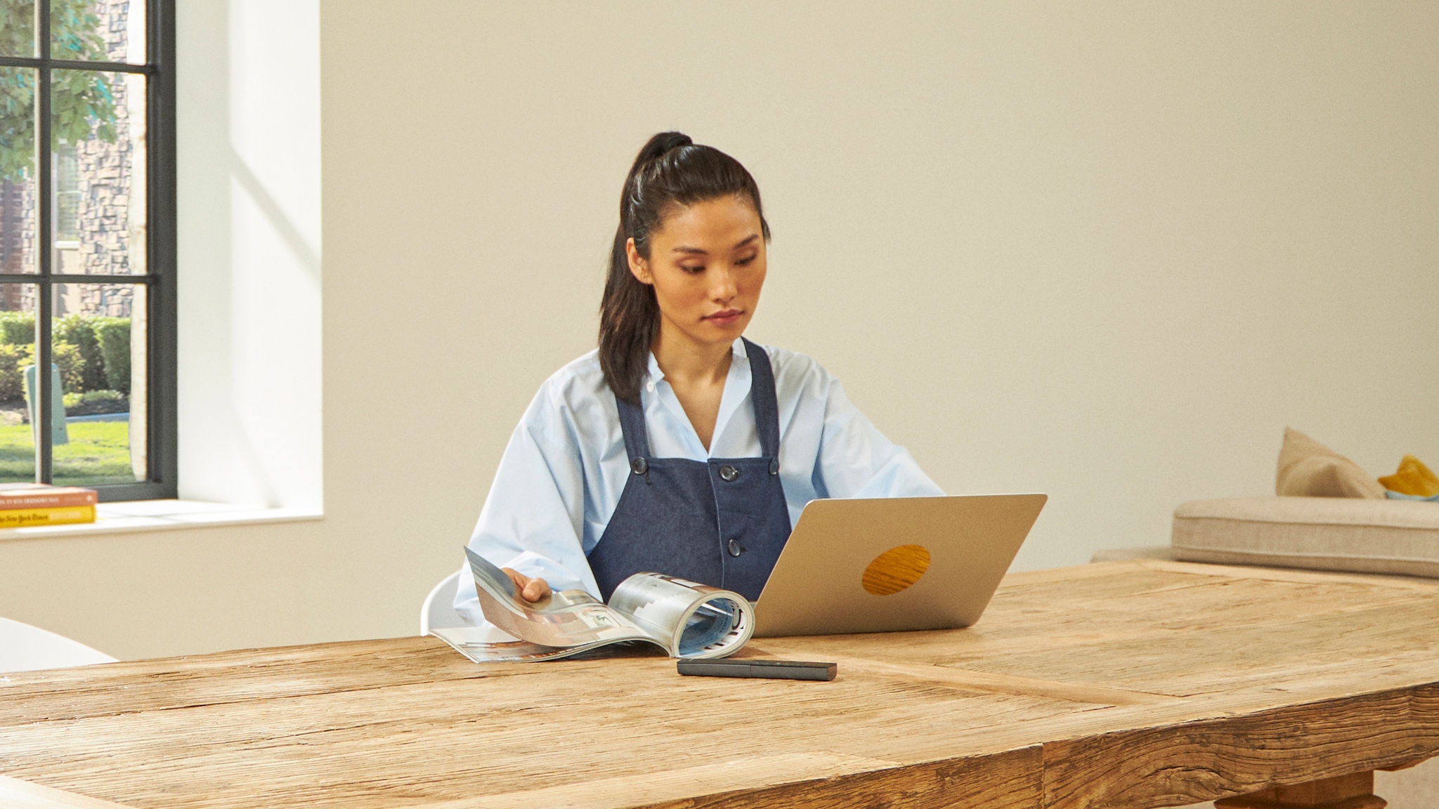 Woman in her laptop